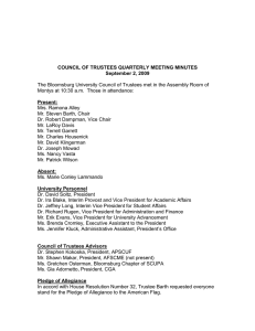COUNCIL OF TRUSTEES QUARTERLY MEETING MINUTES September 2, 2009