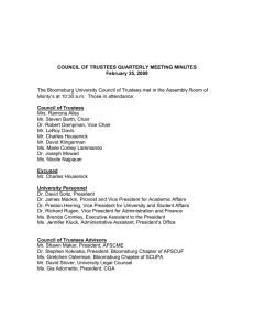 COUNCIL OF TRUSTEES QUARTERLY MEETING MINUTES February 25, 2009