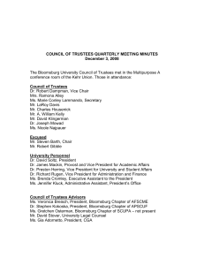 COUNCIL OF TRUSTEES QUARTERLY MEETING MINUTES December 3, 2008