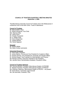 COUNCIL OF TRUSTEES QUARTERLY MEETING MINUTES September 3, 2008