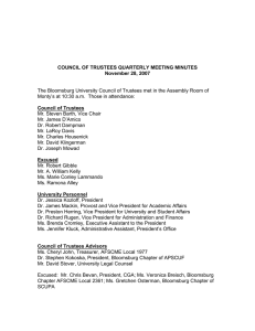 COUNCIL OF TRUSTEES QUARTERLY MEETING MINUTES November 28, 2007