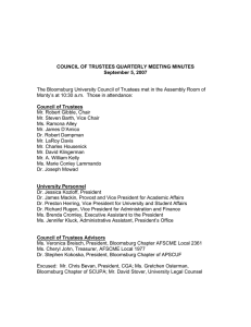 COUNCIL OF TRUSTEES QUARTERLY MEETING MINUTES September 5, 2007