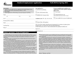 Student Employment Application        ... 