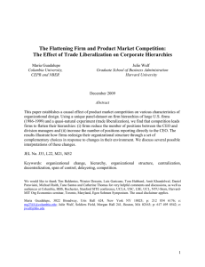 The Flattening Firm and Product Market Competition: