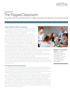 The Flipped Classroom Issue Brief A New Model for Effective Teaching