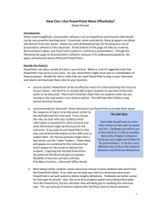 How Can I Use PowerPoint More Effectively? David Forrest  Introduction