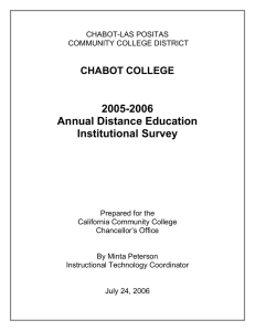 2005-2006 Annual Distance Education Institutional Survey CHABOT COLLEGE