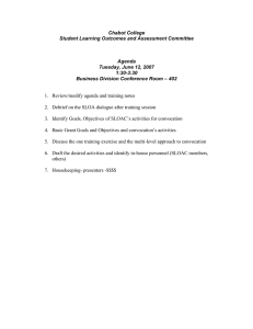 Chabot College Student Learning Outcomes and Assessment Committee  Agenda