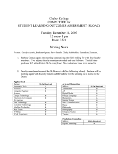 Chabot College COMMITTEE for STUDENT LEARNING OUTCOMES ASSESSMENT (SLOAC)