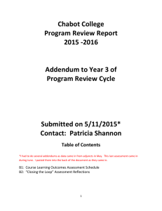 Chabot	College Program	Review	Report 2015	-2016