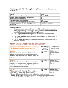 Music Appendix B2:  “Closing the Loop” Course-Level Assessment Reflections.