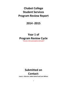 Chabot College  Student Services  Program Review Report   