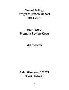 Chabot College  Program Review Report  2014‐2015   