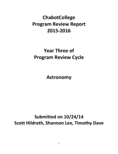 ChabotCollege  Program Review Report  2015‐2016   