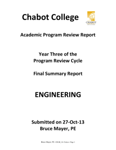 Chabot College ENGINEERING 
