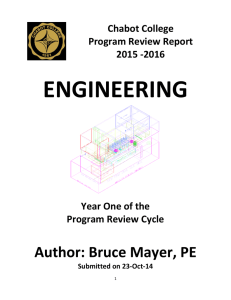 ENGINEERING  Author: Bruce Mayer, PE  Chabot College  Program Review Report 