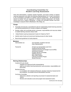 Coordinating Committee  for Student Learning Assess ment