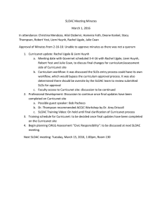 SLOAC Meeting Minutes March 1, 2016