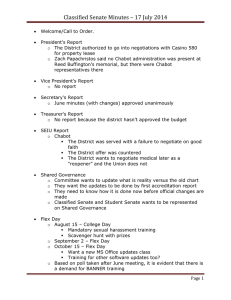 Classified Senate Minutes – 17 July 2014