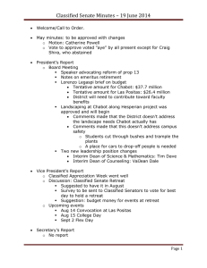 Classified Senate Minutes – 19 June 2014