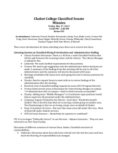Chabot College Classified Senate Minutes