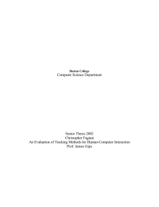 Computer Science Department Senior Thesis 2002 Christopher Fagiani