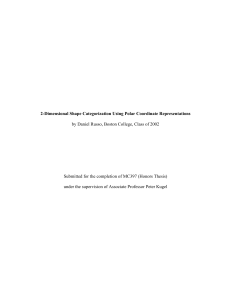 2-Dimensional Shape Categorization Using Polar Coordinate Representations