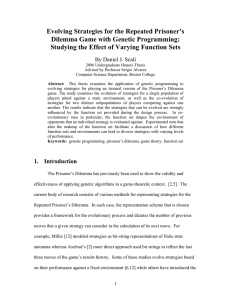 Evolving Strategies for the Repeated Prisoner’s Dilemma Game with Genetic Programming: