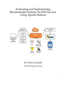 Evaluating and Implementing Recommender Systems As Web Services Using Apache Mahout