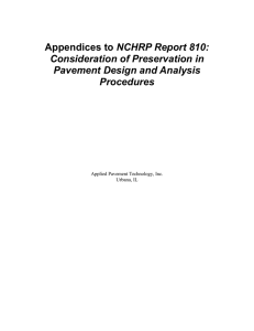 NCHRP Report 810: Consideration of Preservation in Pavement Design and Analysis Procedures