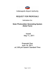 REQUEST FOR PROPOSALS Issued: May 11, 2011