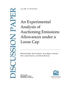 An Experimental Analysis of Auctioning Emissions