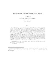 The Economic Eﬀects of Energy Price Shocks ∗ Lutz Kilian