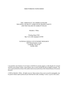 NBER WORKING PAPER SERIES THE “ARMS RACE” ON AMERICAN ROADS: