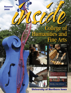 College of Humanities and Fine Arts Creating excellence