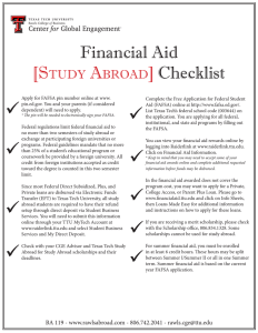 ü Financial Aid Checklist [S