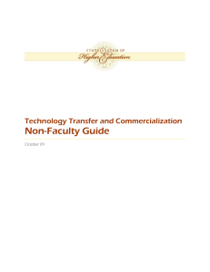 Non-Faculty Guide Technology Transfer and Commercialization October 09