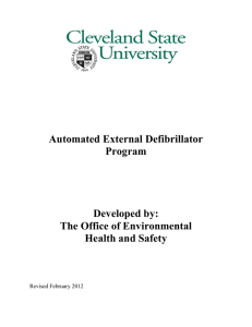 Automated External Defibrillator Program Developed by: Office of Environmental