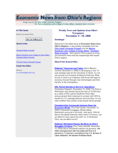 November 4 - 10, 2008 Weekly News and Opinion from Ohio's Newspapers