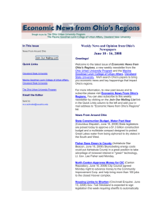 June 10 - 16, 2008 Weekly News and Opinion from Ohio's Newspapers