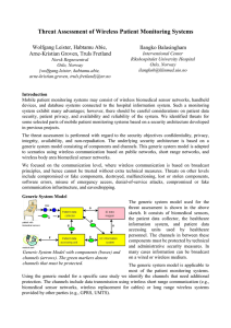 Threat Assessment of Wireless Patient Monitoring Systems Wolfgang Leister, Habtamu Abie,