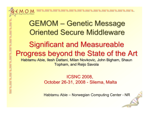 GEMOM – Genetic Message Oriented Secure Middleware