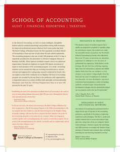 SCHOOL OF ACCOUNTING EXCELLENCE IN TAXATION