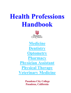 Health Professions Handbook Medicine
