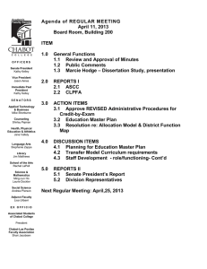 Agenda of REGULAR MEETING April 11, 2013 Board Room, Building 200
