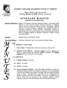 A P P R O V E D  ... CHABOT COLLEGE ACADEMIC/FACULTY SENATE March 16, 2006