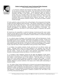 Chabot Academic/Faculty Senate Professional Ethics Statement