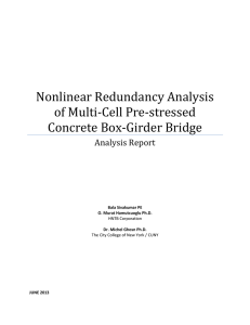 Nonlinear Redundancy Analysis of Multi-Cell Pre-stressed Concrete Box-Girder Bridge Analysis Report