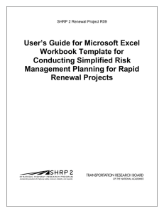 User’s Guide for Microsoft Excel Workbook Template for Conducting Simplified Risk