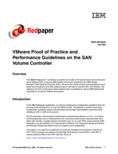 Red paper VMware Proof of Practice and Performance Guidelines on the SAN
